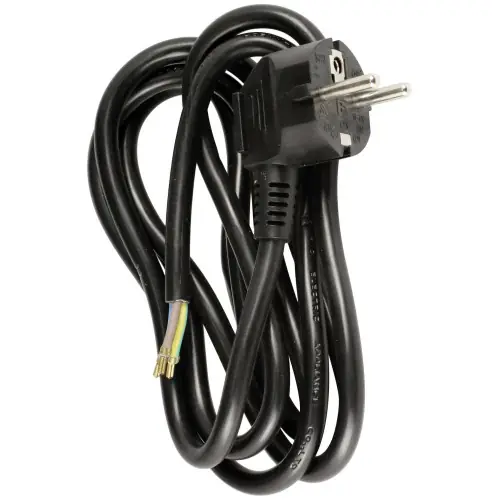Cordon d‘alimentation avec prise 16A 3G1,5 2m Noir – Zenitech – ZENITECH Super Prix