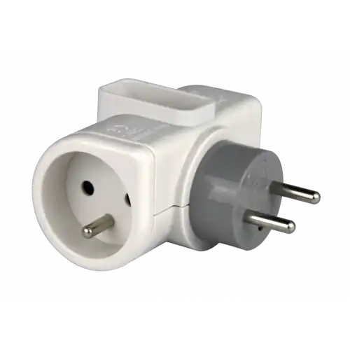 Multiprise sans câble avec prise rotative, 3 prises blanc ZENITECH – ZENITECH Réduction