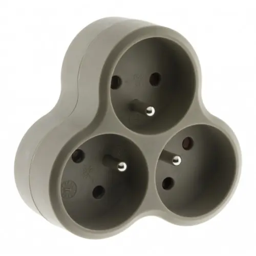 Authentique Triplite filaire, 3 prises taupe INOTECH – ZENITECH