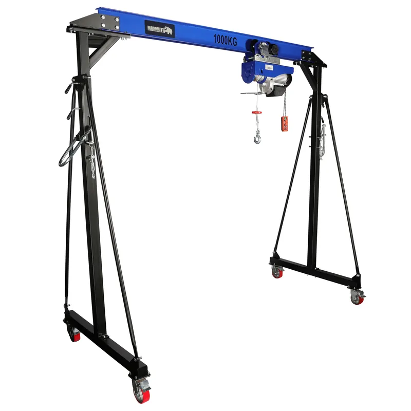 Grue Portique de levage mobile 1 Tonne + palan électrique à câble Retour Gratuit