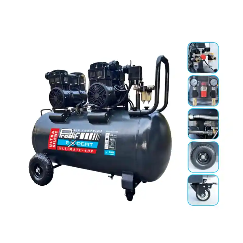 Compresseur silencieux 180 litres 4cv 230V Certifié