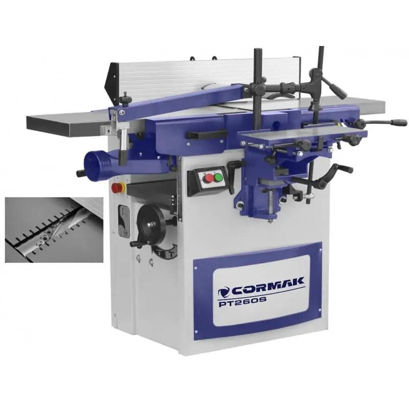 Acheter Direct Dégauchisseuse Raboteuse arbre hélicoïdal Cormak PT260S 230v