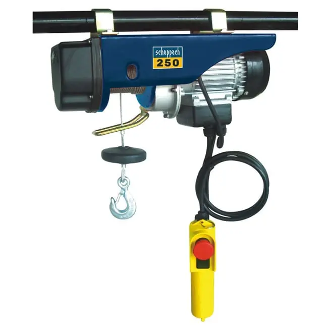 Palan électrique à câble 250kg Scheppach 230v Prix Bas