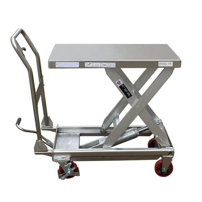 Table élévatrice inox 450kg mobile Promotion