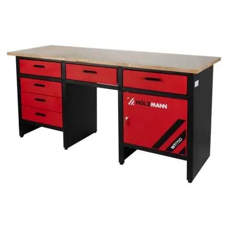 Dernière Chance Établi atelier avec tiroirs HolzMann WT1700