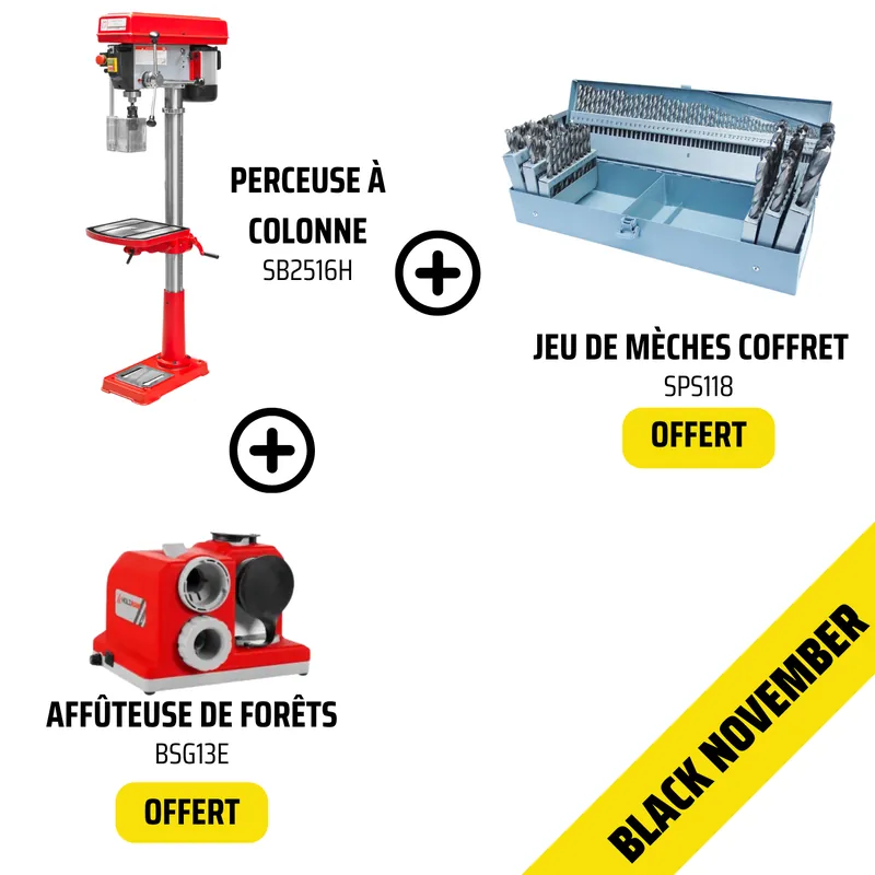 Perceuse à colonne SB2516H 230V / 400V – Black November Offre Exclusive