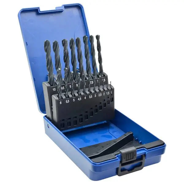 Vente Flash Coffret de forets HSS Laminés 1 à 10mm – 19 pièces