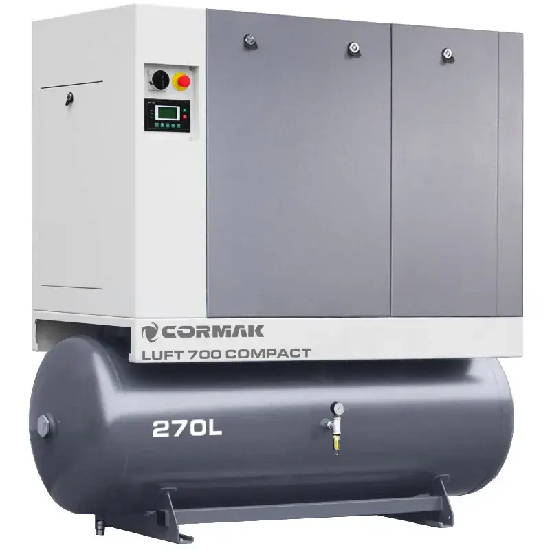 Solde Compresseur à vis + sécheur d’air – LUFT 700 COMPACT – 270L CORMAK